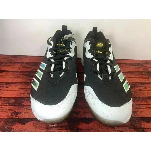 adidas ICON 6 Bounce ECP Metal Baseball Cleats EH2378 Mens Size 11.5 Black White main image 6